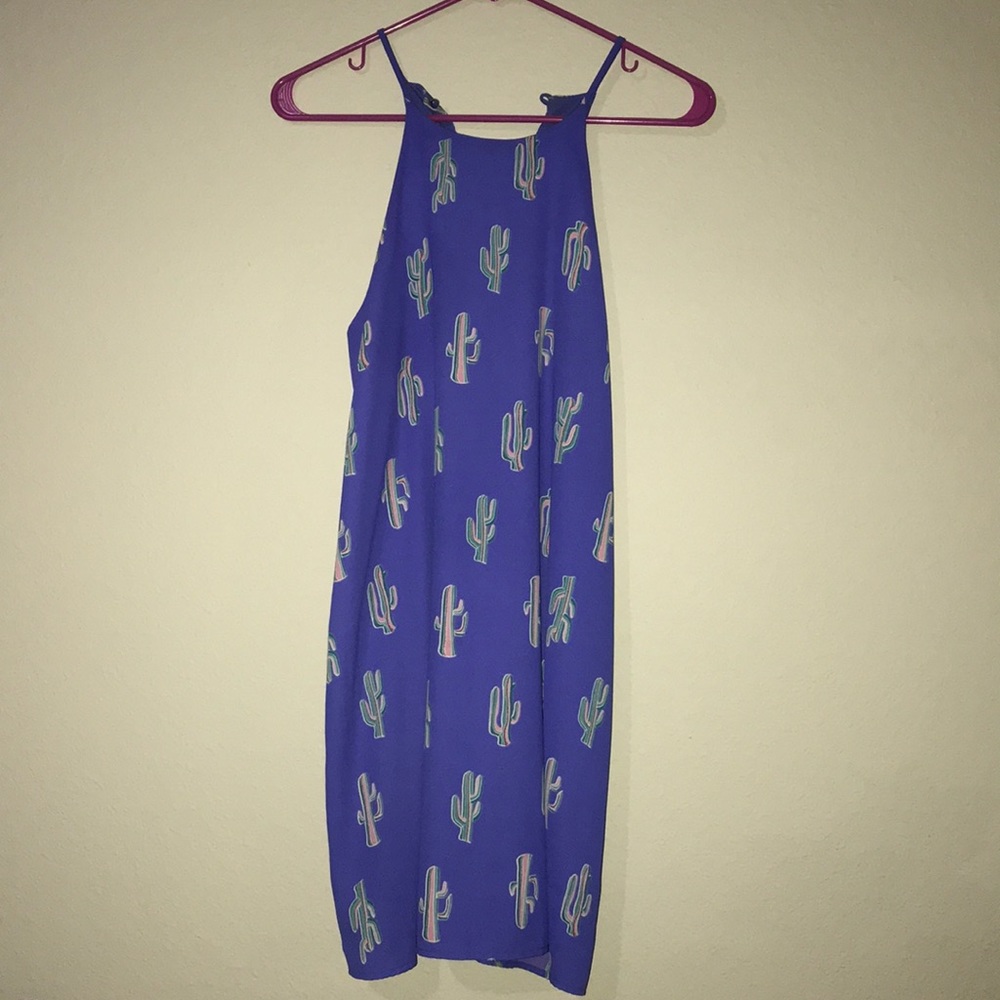 Periwinkle cactus dress